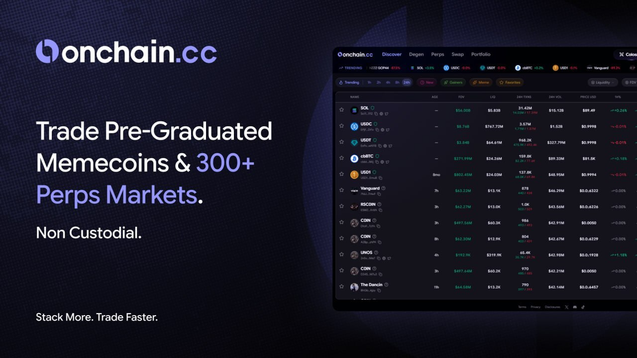 Onchain | The fastest way to trade onchain